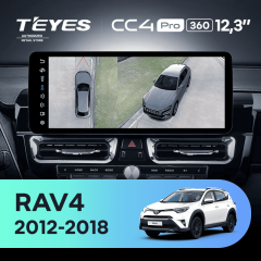 Штатная магнитола Teyes CC4 Pro 12.3" 360 12/256 Toyota RAV4 XA40 (2012-2018) F1