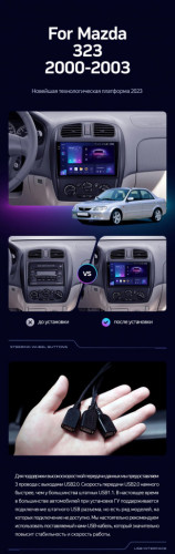 Штатная магнитола Teyes CC3 2K 4/64 Mazda 323 BJ (2000-2003)