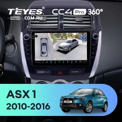 Штатная магнитола Teyes CC4 Pro 360 12/256 Mitsubishi ASX 1 (2010-2016) F2 Тип-A (9")