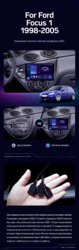 Штатная магнитола Teyes CC3 2K 6/128 Ford Focus 1 (1998-2005)