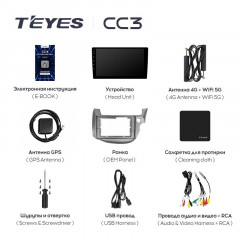 Штатная магнитола Teyes CC3 4/64 Honda Fit GE GP GE (2007-2014) Правый руль