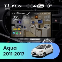 Штатная магнитола Teyes CC4 Pro 12/256 Toyota Aqua (2011-2017) Правый руль (13")