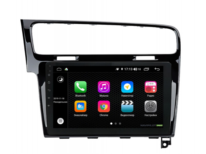 Штатная магнитола NaviPilot DROID9L 4G Volkswagen Golf 7 (2013+) 10"