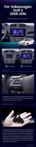Штатная магнитола Teyes CC3 4/64 Volkswagen Golf 6 (2008-2016)