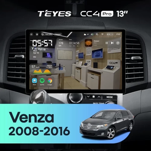 Штатная магнитола Teyes CC4 Pro 8/128 Toyota Venza (2008-2016) (13")