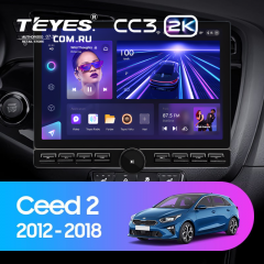 Штатная магнитола Teyes CC3 2K 6/128 Kia Ceed 2 JD (2012-2018) (13&quot; с кнопками)