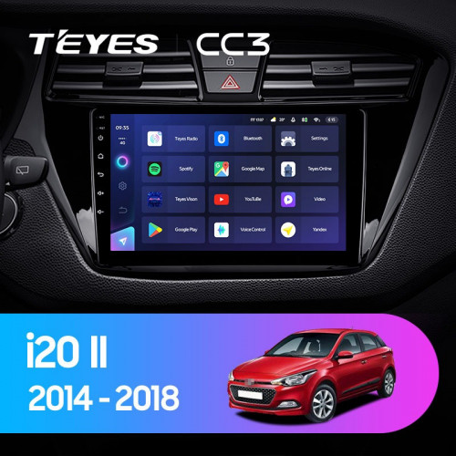 Штатная магнитола Teyes CC3 4/64 Hyundai i20 2 GB (2014-2018)
