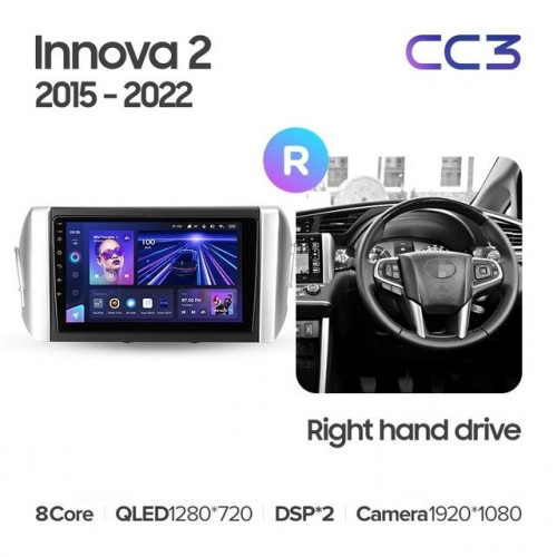 Штатная магнитола Teyes CC3 6/128 Toyota Innova 2 (2015-2022) Правый руль