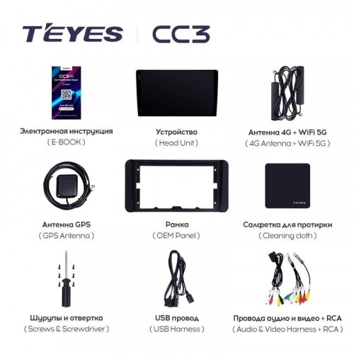 Штатная магнитола Teyes CC3 4/64 Toyota Wigo (2022-2023) F2