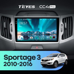 Штатная магнитола Teyes CC4 Pro 12/256 Kia Sportage 3 SL (2010-2016) Тип-B
