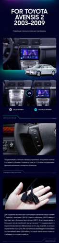 Штатная магнитола Teyes CC3 4/32 Toyota Avensis T250 (2003-2009)
