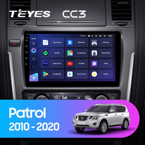 Штатная магнитола Teyes CC3 4/64 Nissan Patrol Y62 (2010-2020) F2