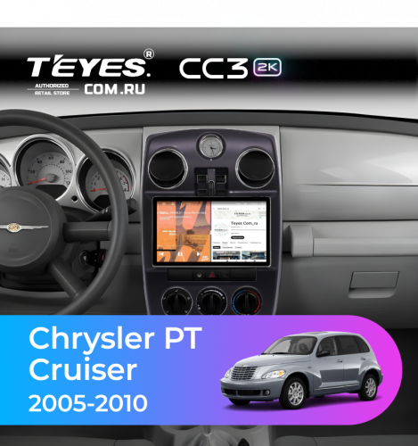Штатная магнитола Teyes CC3 2K 6/128 Chrysler PT Cruiser (2005-2010)