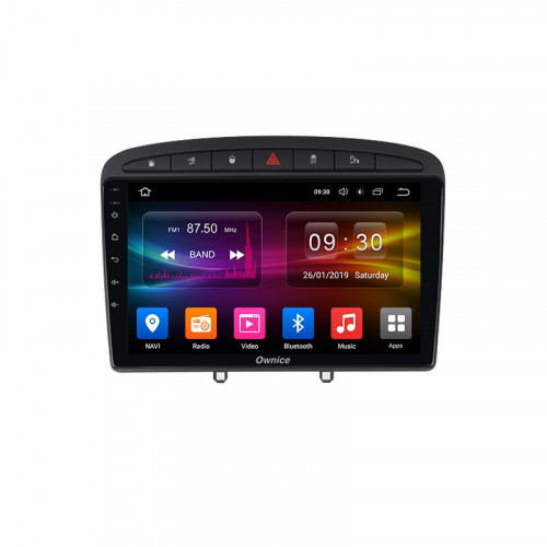 Штатная магнитола Carmedia OL-9961-Q Peugeot 308 2008-2014 Серый