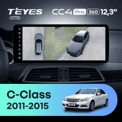 Штатная магнитола Teyes CC4 Pro 12.3" 360 12/256 Mercedes-Benz C-Class W204 C204 S204 (NTG 4.5) (2011-2015) Universal