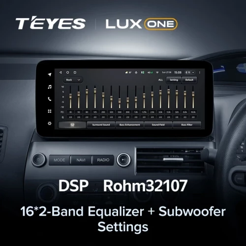 Штатная магнитола Teyes LUX ONE 6/128 Honda Civic 8 FK FN FD (2005-2012) Правый руль