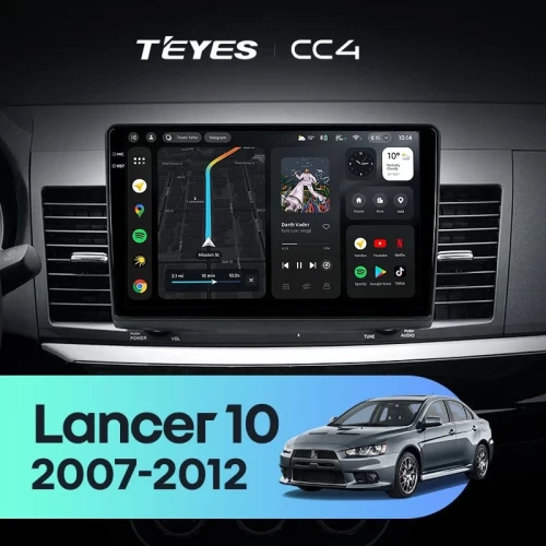 Штатная магнитола Teyes CC4 8/128 Mitsubishi Lancer 10 CY (2007-2012) Тип-B
