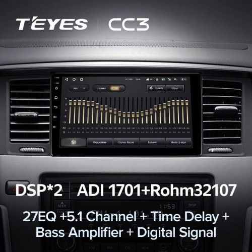 Штатная магнитола Teyes CC3 4/64 Nissan Patrol Y62 (2010-2020) F1 9"