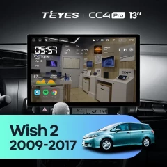 Штатная магнитола Teyes CC4 Pro 8/128 Toyota Wish 2 XE20 (2009-2017) (13")
