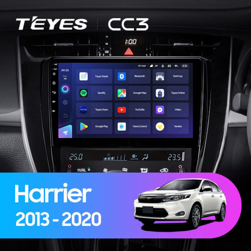 Штатная магнитола Teyes CC3 6/128 Toyota Harrier XU60 (2013-2020) F1