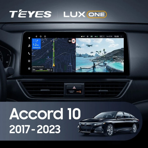 Штатная магнитола Teyes LUX ONE 4/32 Honda Accord 10 CV (2017-2023) Тип-A