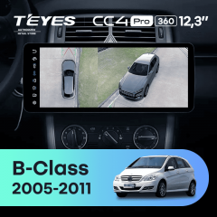 Штатная магнитола Teyes CC4 Pro 12.3" 360 12/256 Mercedes-Benz B-Class T245 W245 (2005-2011) Universal