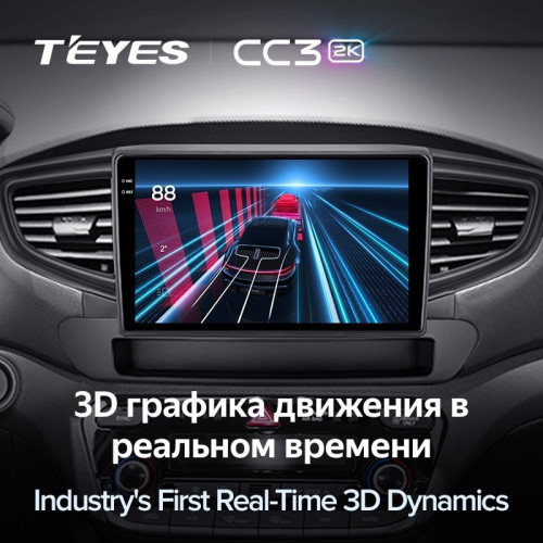 Штатная магнитола Teyes CC3 2K 360 6/128 Hyundai Ioniq AE (2016-2023) Тип-B