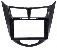 Переходная рамка Hyundai Solaris 1 (2010-2016) (черный глянец) F2 (9")