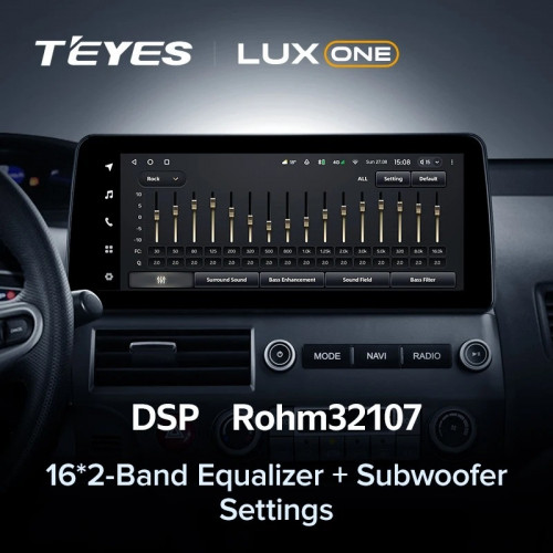 Штатная магнитола Teyes LUX ONE 6/128 Honda Civic 8 FK FN FD (2005-2012)