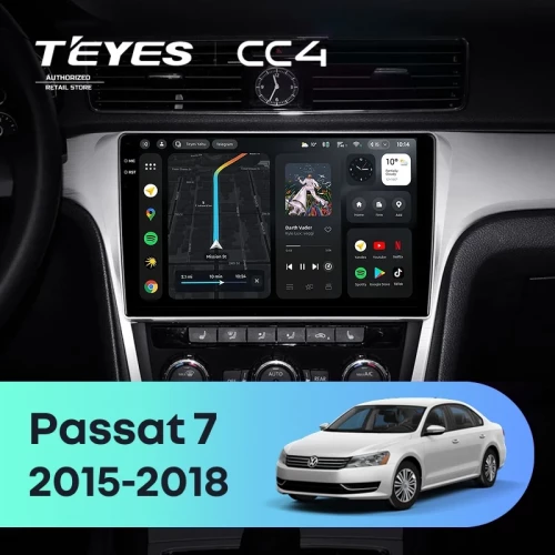 Штатная магнитола Teyes CC4 8/128 Volkswagen Passat 7 B7 NMS (2015-2018) F2