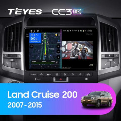 Штатная магнитола Teyes CC3 2K 6/128 Toyota Land Cruiser 11 200 (2007-2015) F3 Тип-A