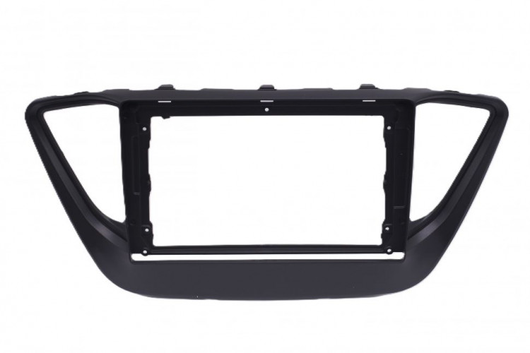 Переходная рамка Hyundai Solaris 2 (2017-2020) (черный матовый) F2 Тип-A (9")