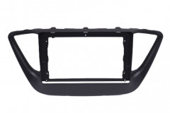 Переходная рамка Hyundai Solaris 2 (2017-2020) (черный матовый) F2 Тип-A (9")