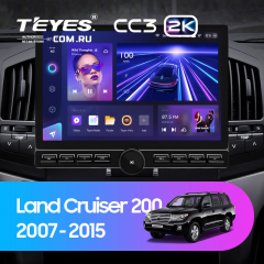 Штатная магнитола Teyes CC3 2K 6/128 Toyota Land Cruiser 200 (2007-2015) F1 (13&quot; с кнопками)