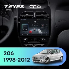 Штатная магнитола Teyes CC4 6/64 Peugeot 206 (1998-2012) F1