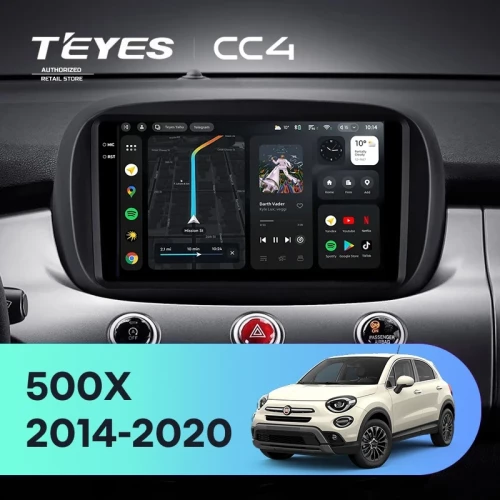 Штатная магнитола Teyes CC4 6/64 Fiat 500X (2014-2020)