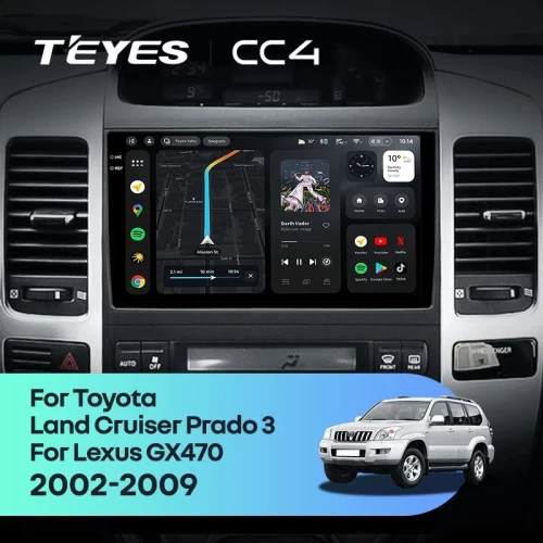 Штатная магнитола Teyes CC4 6/64 Toyota Land Cruiser Prado 120 (2002-2009) F3