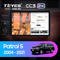 Штатная магнитола Teyes CC3 2K 6/128 Nissan Patrol V 5 Y61 (2004-2021) F3 (11")