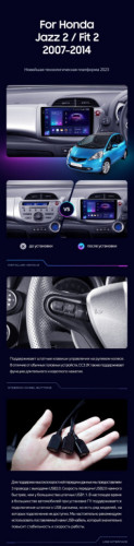 Штатная магнитола Teyes CC3 2K 6/128 Honda Fit GE GP GE (2007-2014) Правый руль