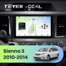 Штатная магнитола Teyes CC4L 4/64 Toyota Sienna 3 XL30 (2010-2014)