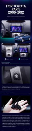 Штатная магнитола Teyes CC3 6/128 Toyota Yaris XP90 (2005-2012) F1
