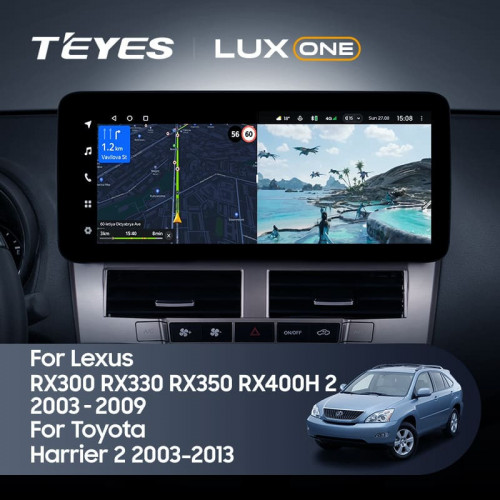 Штатная магнитола Teyes LUX ONE 6/128 Toyota Harrier XU30 (2003-2013) Тип-A