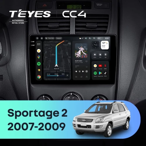 Штатная магнитола Teyes CC4 8/128 Kia Sportage 2 (2007-2009)