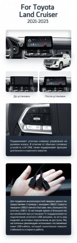 Штатная магнитола Teyes LUX ONE 4/32 Toyota Land Cruiser J300 300 (2021-2023) F1 Тип-A