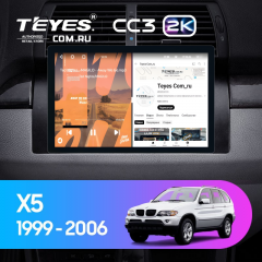 Штатная магнитола Teyes CC3 2K 6/128 BMW X5 E39 E53 (1999-2006) (11")
