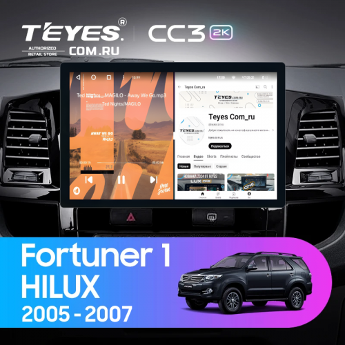 Штатная магнитола Teyes CC3 2K 360 6/128 Toyota Hilux (2005-2007) F2 (13")
