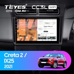 Штатная магнитола Teyes CC3L WiFi 2/32 Hyundai Creta 2 2021+ (глянец) F2