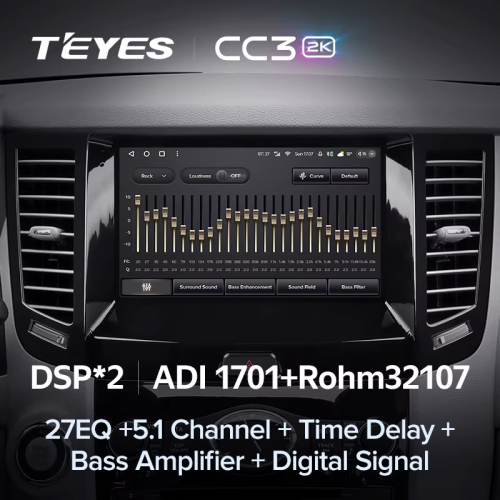 Штатная магнитола Teyes CC3 2K 4/32 Infiniti FX35 2 (2009-2013) Тип-A