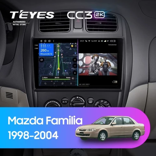 Штатная магнитола Teyes CC3 2K 4/64 Mazda Familia (BJ) (1998-2004)