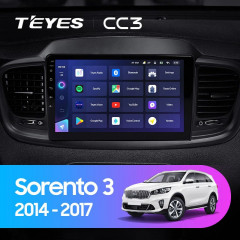 Штатная магнитола Teyes CC3 4/64 Kia Sorento 3 Prime (2014-2017) Тип-A